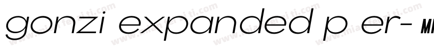 gonzi expanded p er字体转换